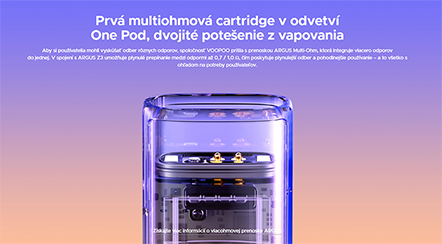 ecigareta Voopoo Argus Z3 multiohmová cartridge